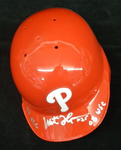 Philadelphia Phillies Milt Thompson Autographed Mini Helmet