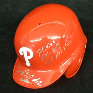 Philadelphia Phillies Glenn Wilson Autographed Mini Helmet