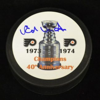 Philadelphia Flyers Ed Van Impe Autographed Puck