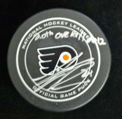 Philadelphia Flyers Scott Laughton Autographed Puck