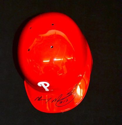 Philadelphia Phillies Mickey Morandini Autographed Mini Helmet