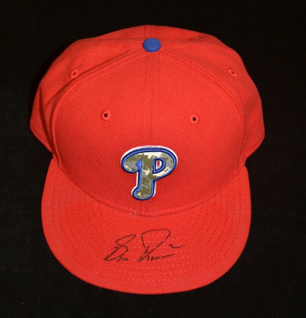 Philadelphia Phillies Ben Revere Autographed Hat - Carls Cards ...
