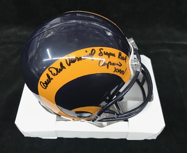 St. Louis Rams Dick Vermeil Autographed Mini Helmet - Carls Cards &  Collectibles