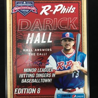 Reading Phillies Darick Hall Autographed 8 x 10