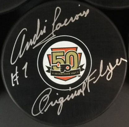 Philadelphia Flyers Andre Lacroix Autographed Puck