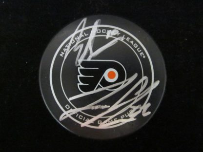 Philadelphia Flyers Brayden & Luke Schenn Autographed Puck