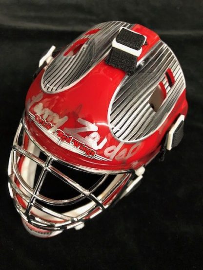 Detroit Red Wings Larry Zeidel Autoraphed Mini Goalie Mask