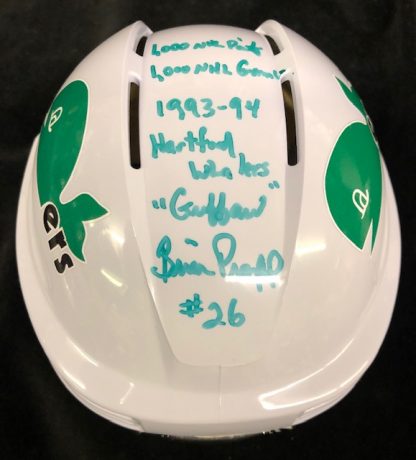 Hartford Whalers Autographed Brian Propp Mini Helmet with 4 Inscriptions