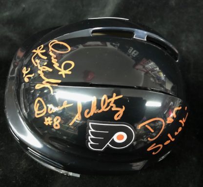 Philadelphia Flyers Schultz / Kindrachuk / Saleski Autogrphed Mini Helmet