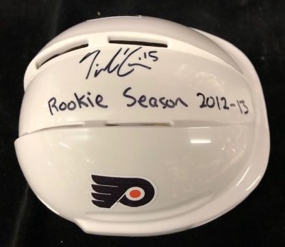 Philadelphia Flyers Tye McGinn Autographed Mini Helmet