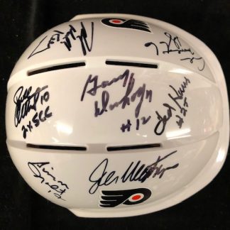 Philadelphia Flyers Multi 8 Player Autographed Mini Helmet