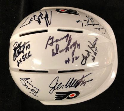 Philadelphia Flyers Multi 8 Player Autographed Mini Helmet