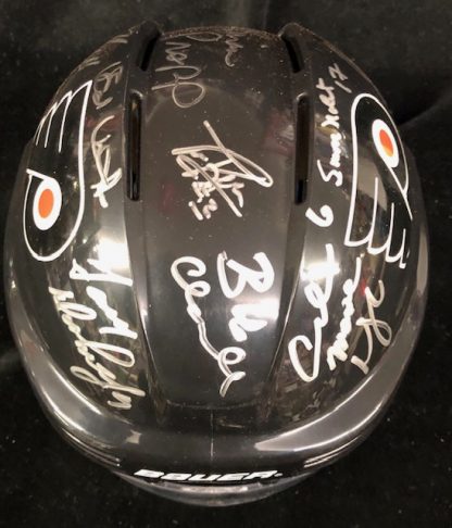 Philadelphia Flyers Multi 18 Player Autographed Mini Helmet Broad Street Bullies