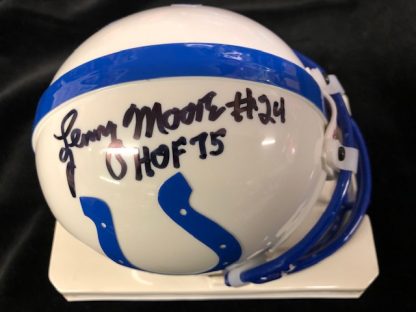 Baltimore Colts Lenny Moore Autographed Throwback Mini Helmet