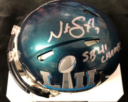 Philadelphia Eagles Nate Sudfeld Autograph Super Bowl 52 Mini Helmet