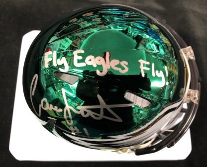 Philadelphia Eagles Cameron Johnston Autographed Chrome Mini Helmet
