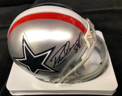Dallas Cowboys Drew Pearson Autographed Throwback Mini Helemt