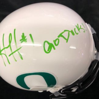 Oregon Ducks Josh Huff Autographed White Mini Helmet