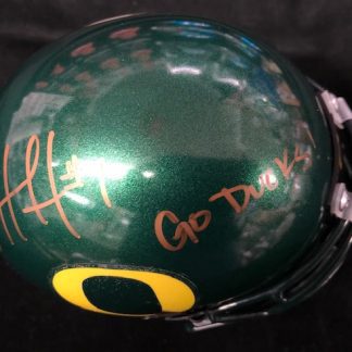 Oregon Ducks Josh Huff Autographed Green Mini Helmet