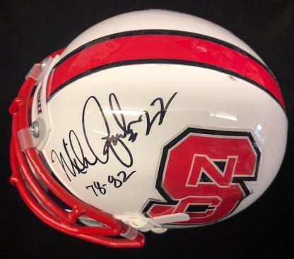 North Carolina State Wolfpack Mike Quick Autographed Mini Helmet
