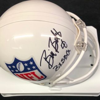 Dallas Cowboys Bill Bates Autgraphed NFL Shield Mini Helmet