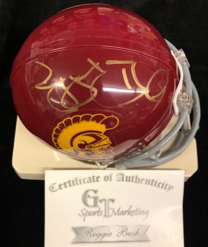 USC Trojans Reggie Bush Autographed Mini Helmet
