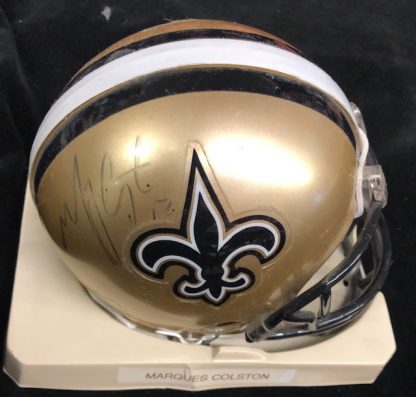 New Orleans Saints Marques Colston Autographed Mini Helmet