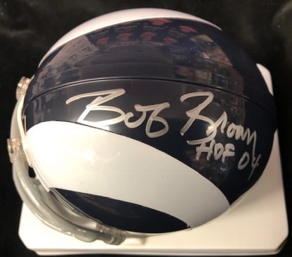 Los Angles Rams Bob Brown Autographed Throwback Mini Helmet