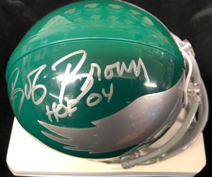 Philadelphia Eagles Bob Brown Autographed Mini Helmet