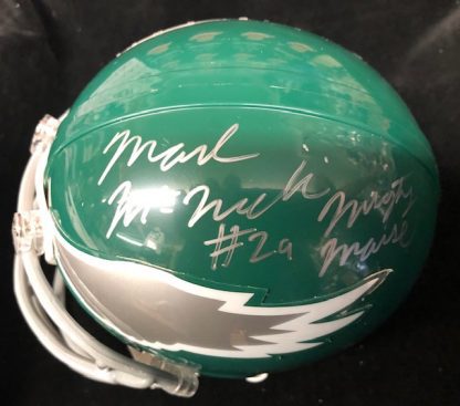 Philadelphia Eagles Mark McMillian Autographed Mini Helmet