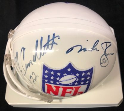 NFL Shield Cappelletti / Rozier Autographed Mini Helmet