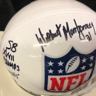 Baltimore Raven Wilbert Montgomery NFL Sheild Autographed MIni Helmet