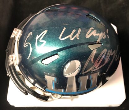 Philadelphia Eagles Chris Maragos Autographed MIni Helmet