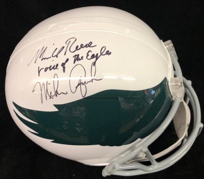 Philadelphia Eagles Quick / Reese Autographed Full Size Helmet