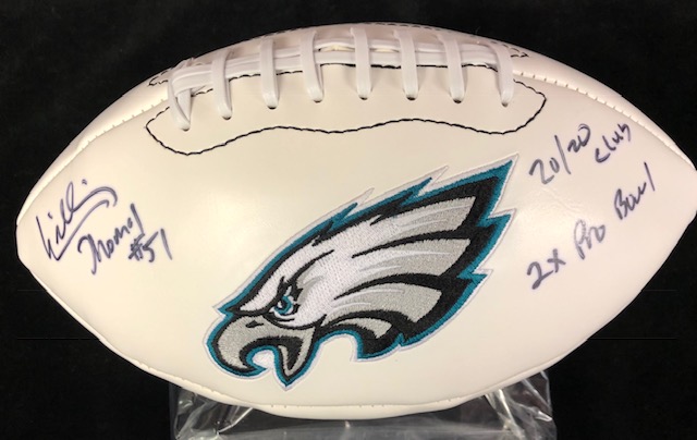eagles autographed football