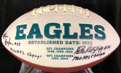 Philadelphia Eagles Baughan / Retzlaff Autographed Football