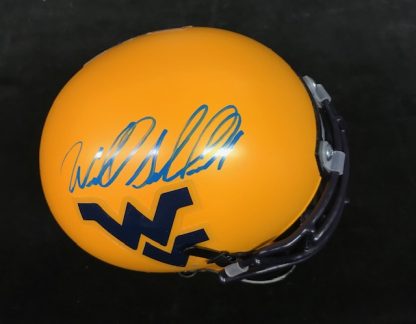 West Virgina Mountaineers Wendell Smallwood Autographed Yellow Mini Helmet