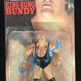 WWF King Kong Bundy Autographed Legends of Wrestling Figure Blood Variant
