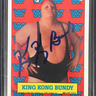 WWF King Kong Bundy Autographed Card