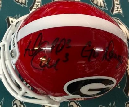 Georgia Bulldogs Dannell Ellerbe Autographed Mini Helmet