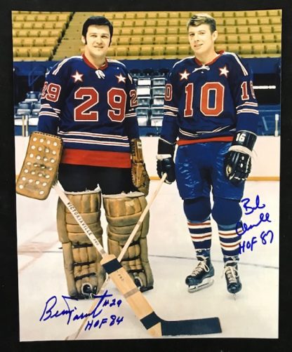 Philadelphia Flyers Bernie Parent / Bobby Clarke Autographed 8x10 Photo