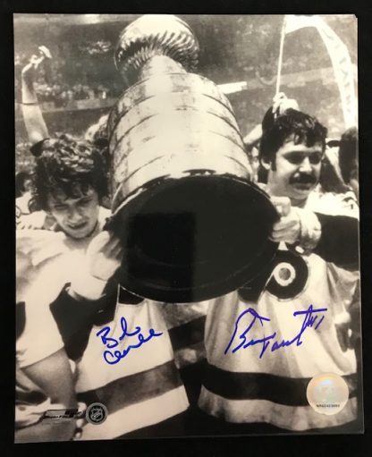 Philadelphia Flyers Bernie Parent and Bobby Clarke Autographed 8x10 Photo