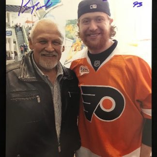 Philadelphia Flyers Bernie Parent and Jakub Voracek Autographed 8x10 Photo