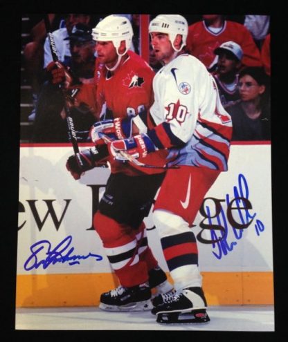 Team Canada/Team USA John LeClair & Eric Lindros Autographed Photo