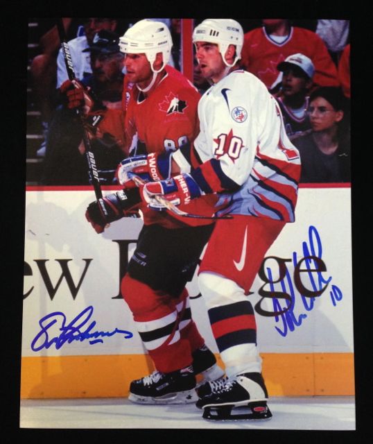John LeCLAIR - Signed Philadelphia Flyers Team USA Olympics Photo
