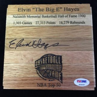 Baltimore Bullets Elvin Hayes Autographed Floor Board