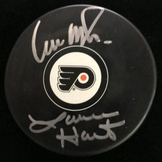 Philadelphia Flyers Lauren Hart & Lou Nolan Autographed Puck