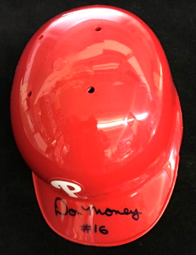 Philadelphia Phillies Don Money Autographed Mini Batting Helmet