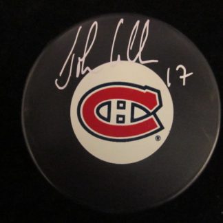 Montreal Candiens John LeClair Autographed Puck