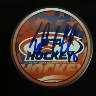 USA Olympian John LeClair Autographed Puck